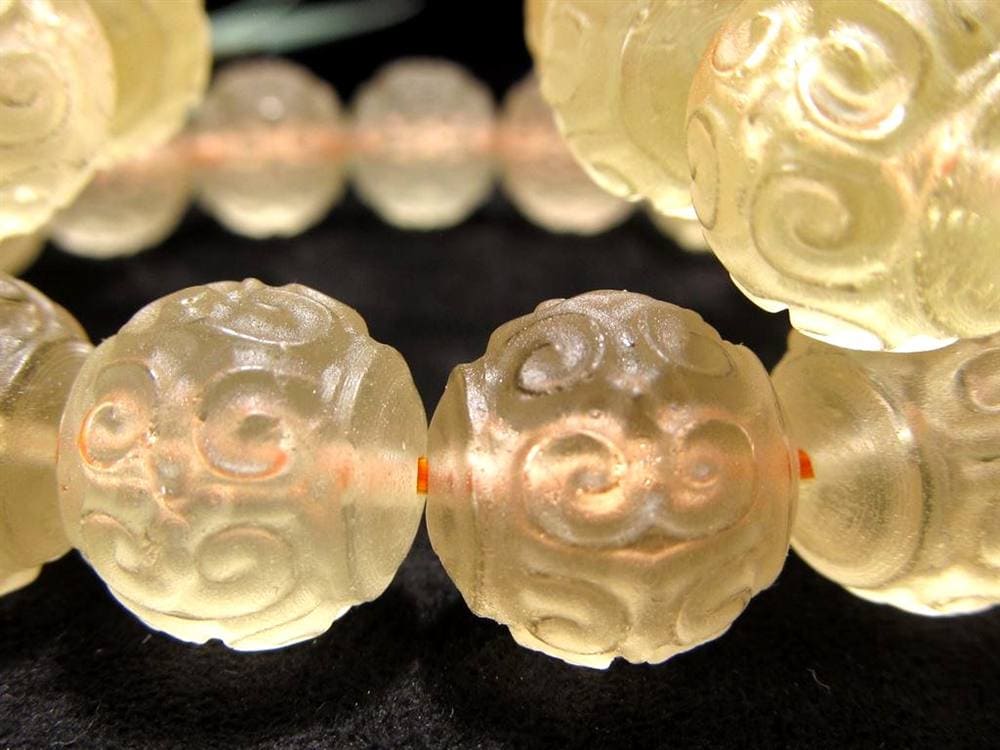 シトリン 黄水晶 ブレスレット マニコロ 摩尼車