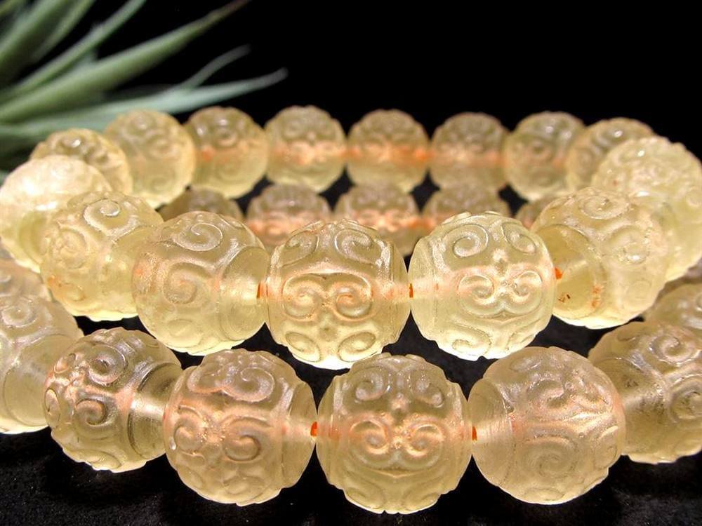 シトリン 黄水晶 ブレスレット マニコロ 摩尼車