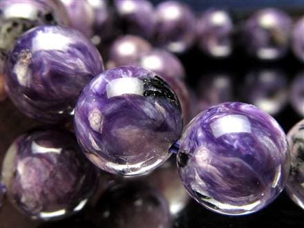 チャロアイト ブラックパープルチャロアイト チャロ石 ブレスレット ブラックチャロアイト シリカ