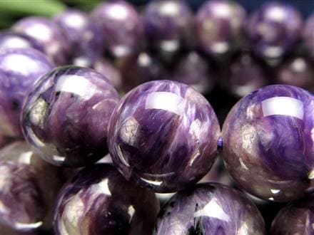 チャロアイト ブラックパープルチャロアイト チャロ石 ブレスレット ブラックチャロアイト シリカ