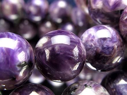 チャロアイト ブラックパープルチャロアイト チャロ石 ブレスレット ブラックチャロアイト シリカ