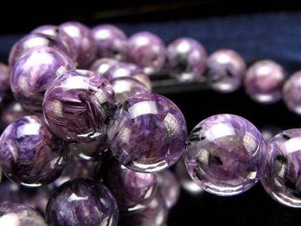 チャロアイト ブラックパープルチャロアイト チャロ石 ブレスレット ブラックチャロアイト シリカ