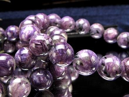 チャロアイト ブラックパープルチャロアイト チャロ石 ブレスレット ブラックチャロアイト シリカ