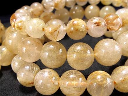 ゴールドルチルクォーツ ブレスレット ルチレイテッドクォーツ 金針水晶 パワーストーン