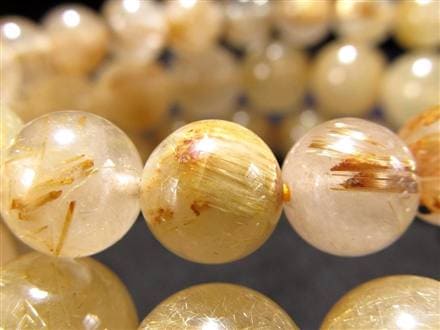 ゴールドルチルクォーツ ブレスレット ルチレイテッドクォーツ 金針水晶 パワーストーン