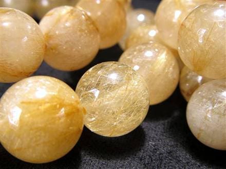 ゴールドルチルクォーツ ブレスレット ルチレイテッドクォーツ 金針水晶 パワーストーン