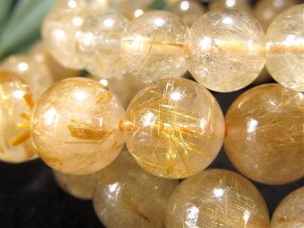 ゴールドルチルクォーツ ブレスレット ルチレイテッドクォーツ 金針水晶 パワーストーン