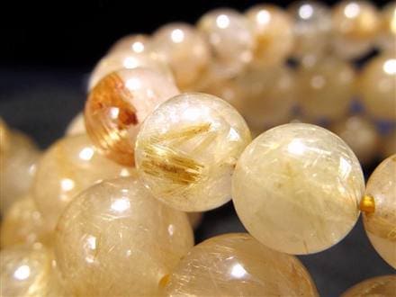 ゴールドルチルクォーツ ブレスレット ルチレイテッドクォーツ 金針水晶 パワーストーン