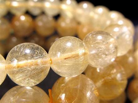 ゴールドルチルクォーツ ブレスレット ルチレイテッドクォーツ 金針水晶 パワーストーン