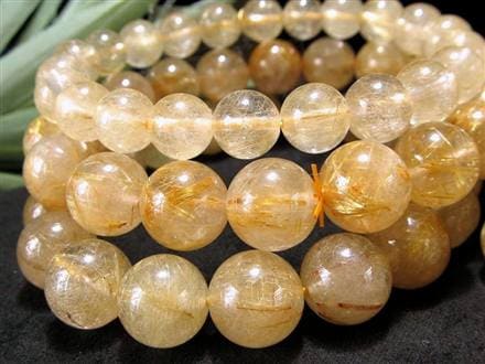 ゴールドルチルクォーツ ブレスレット ルチレイテッドクォーツ 金針水晶 パワーストーン