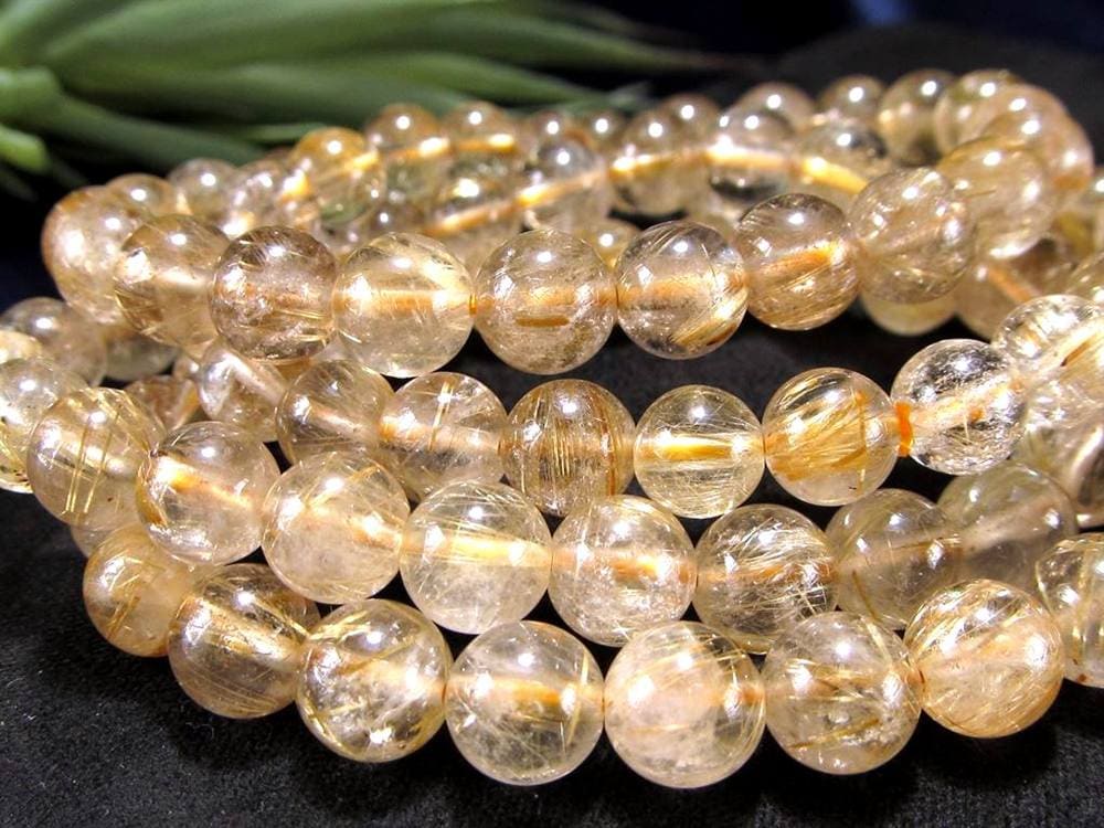 ゴールドルチルクォーツ ブレスレット ゴールドルチル ルチルレイテッドクォーツ 金針水晶