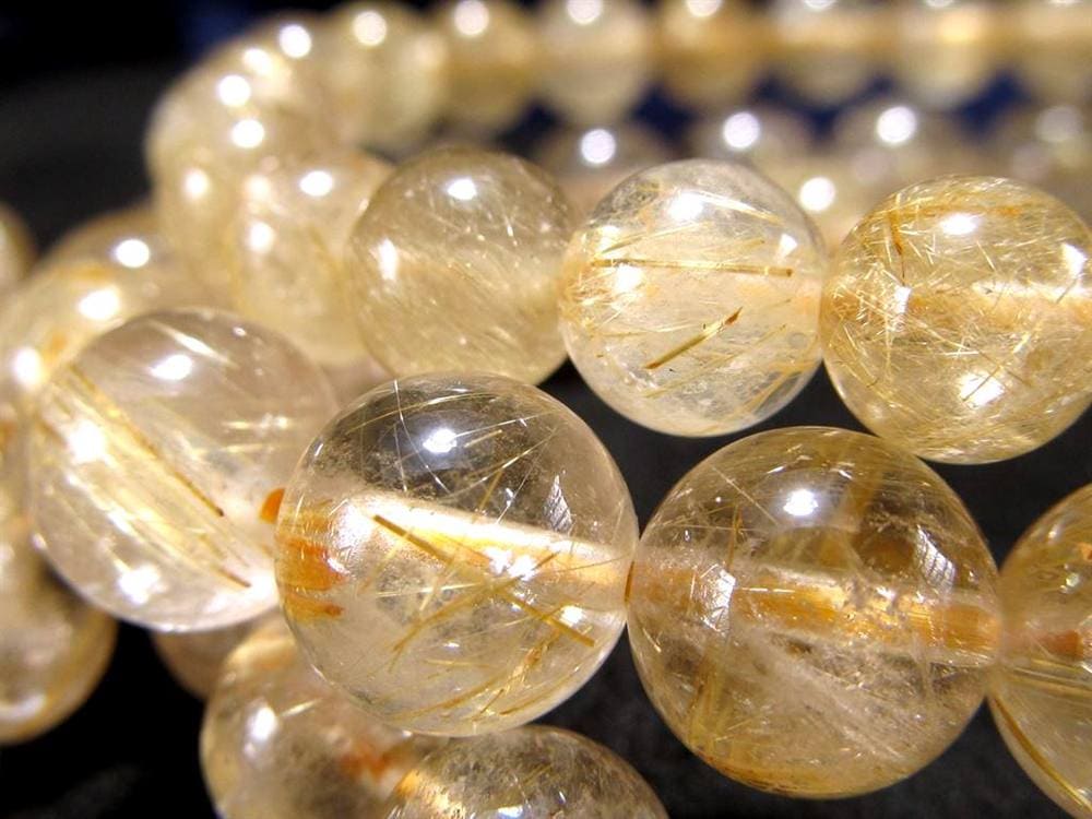 ゴールドルチルクォーツ ブレスレット ゴールドルチル ルチルレイテッドクォーツ 金針水晶