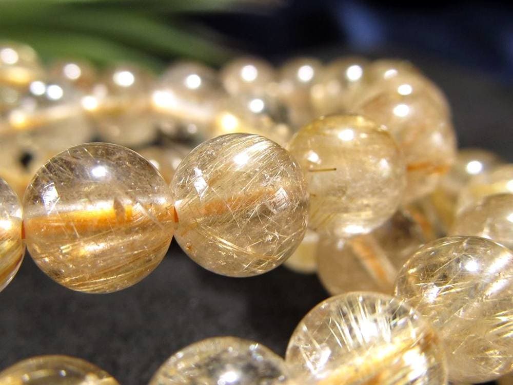 ゴールドルチルクォーツ ブレスレット ゴールドルチル ルチルレイテッドクォーツ 金針水晶