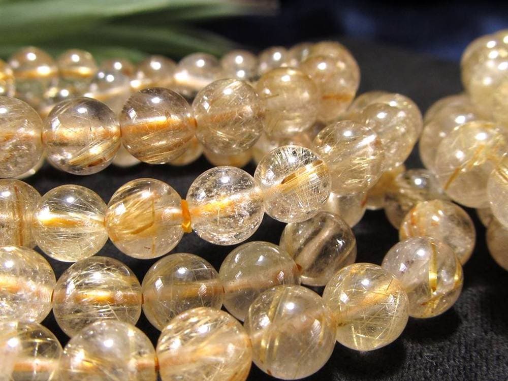 ゴールドルチルクォーツ ブレスレット ゴールドルチル ルチルレイテッドクォーツ 金針水晶