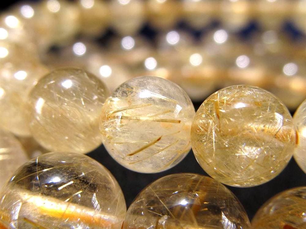 ゴールドルチルクォーツ ブレスレット ゴールドルチル ルチルレイテッドクォーツ 金針水晶