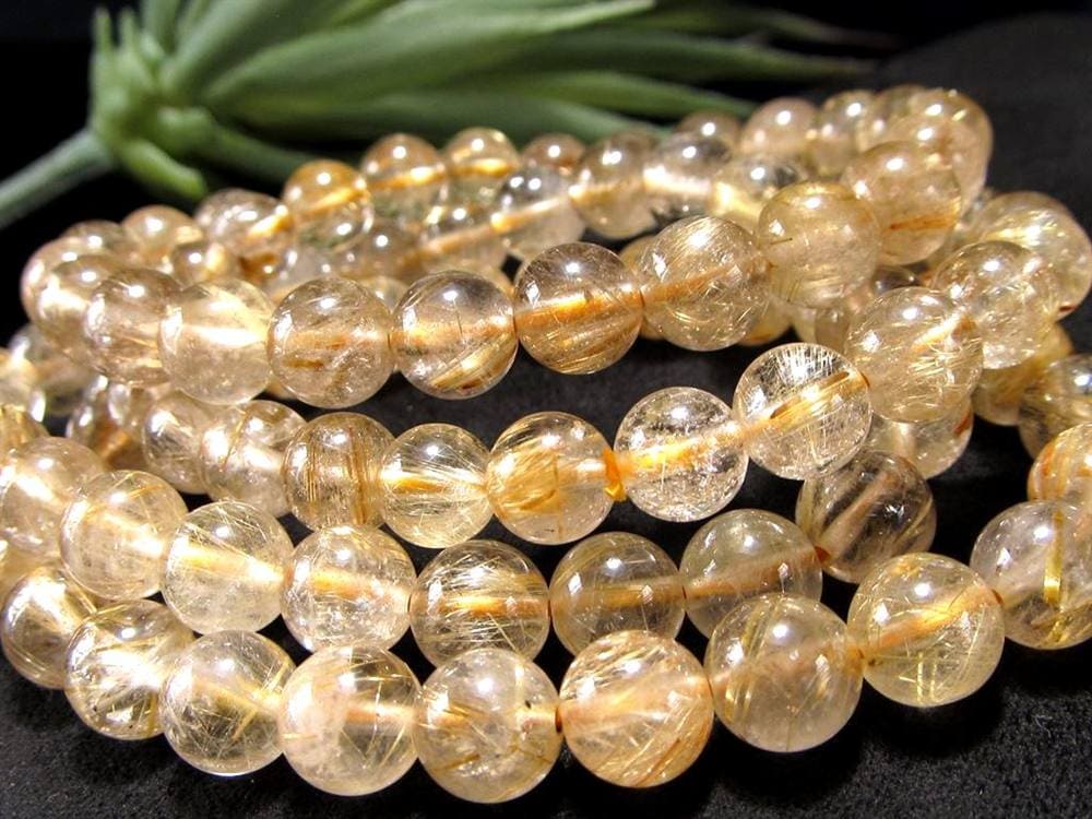 ゴールドルチルクォーツ ブレスレット ゴールドルチル ルチルレイテッドクォーツ 金針水晶