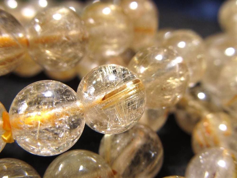 ゴールドルチルクォーツ ブレスレット ゴールドルチル ルチルレイテッドクォーツ 金針水晶