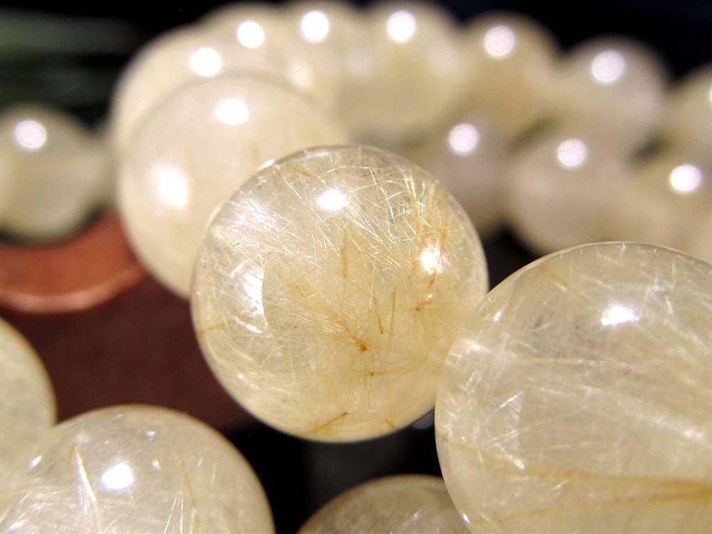 ゴールドルチルクォーツ ブレスレット ゴールドルチル ルチルレイテッドクォーツ 金針水晶