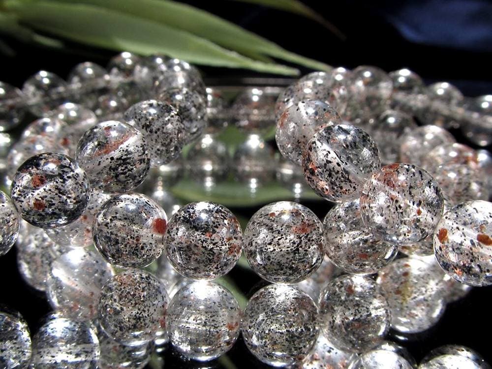 黒雲母 ガーネットインクォーツ バイオタイトインクォーツ ガーネット ブレスレット