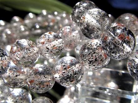 黒雲母 ガーネットインクォーツ バイオタイトインクォーツ ガーネット ブレスレット