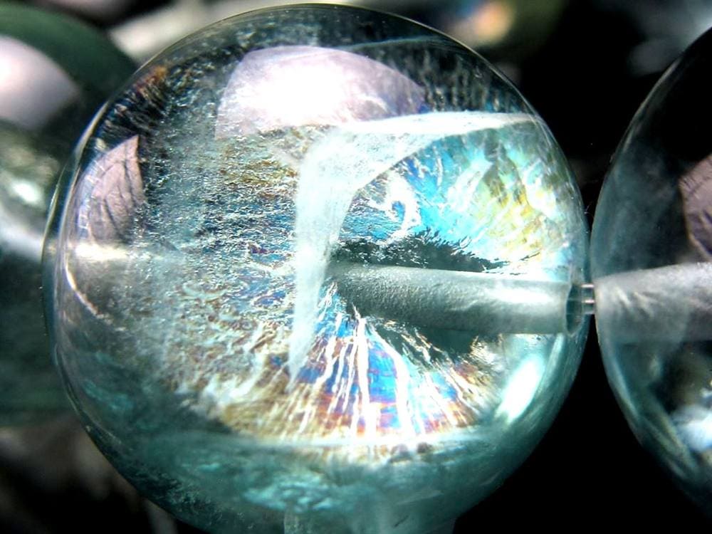 虹入りフローライト 蛍石 ブレスレット アメリカ産 天才の石