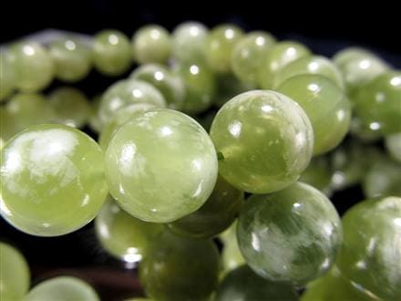 サーペンティン 蛇紋石 ブレスレット イエロー グリーン