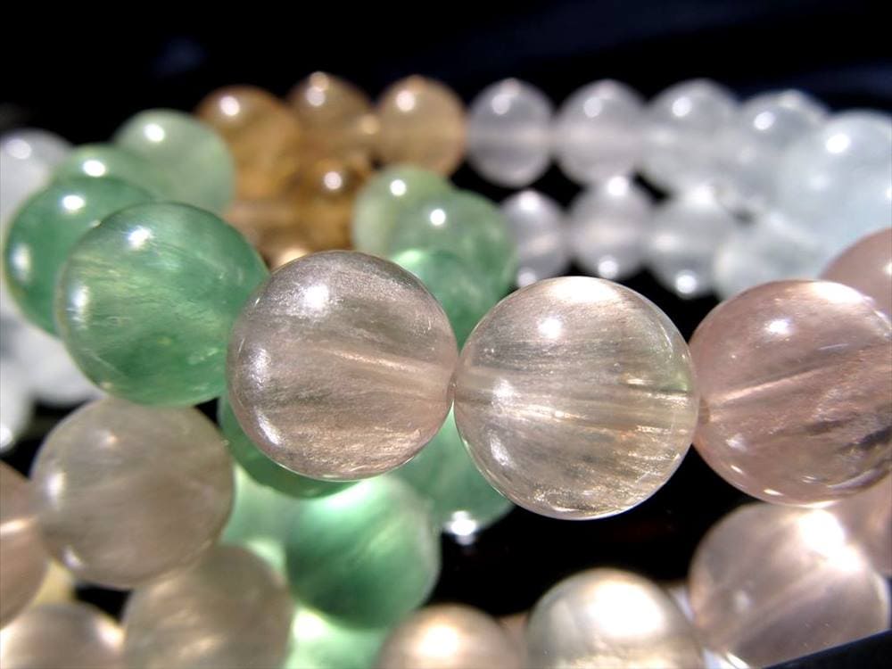 MIX フローライト 蛍石 ブレスレット 天才の石