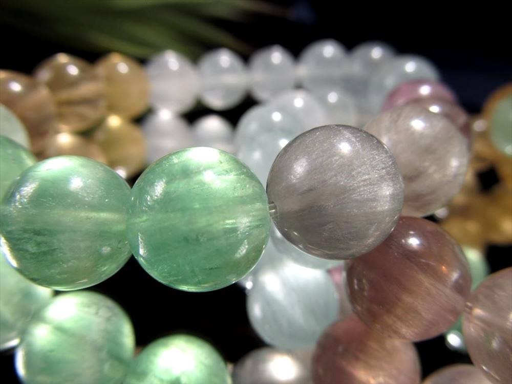 MIX フローライト 蛍石 ブレスレット 天才の石