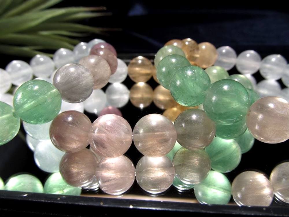 MIX フローライト 蛍石 ブレスレット 天才の石