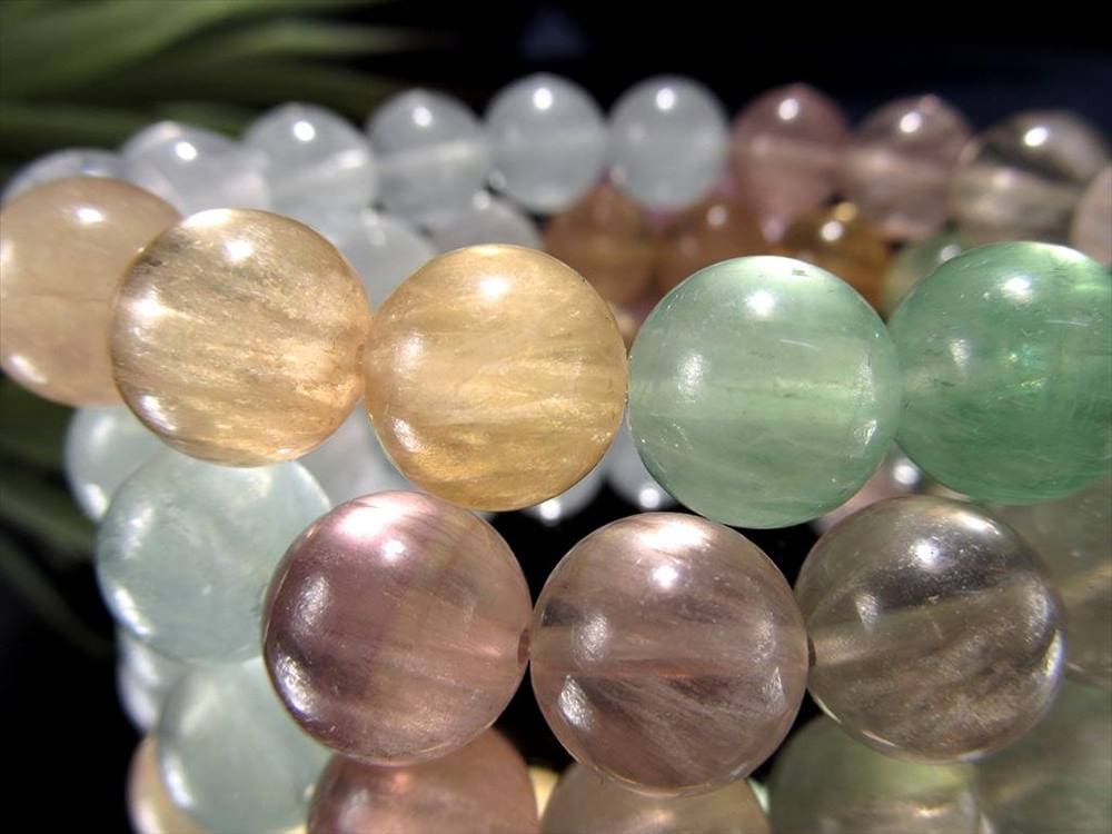 MIX フローライト 蛍石 ブレスレット 天才の石