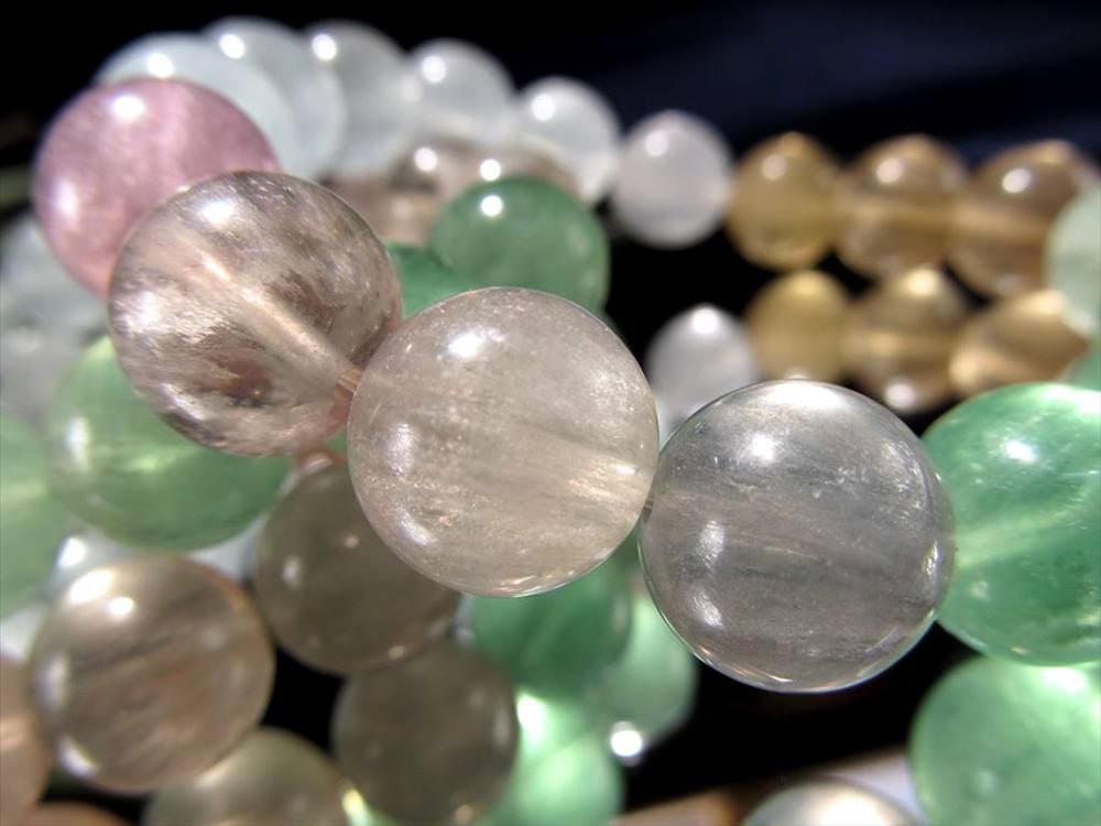 MIX フローライト 蛍石 ブレスレット 天才の石