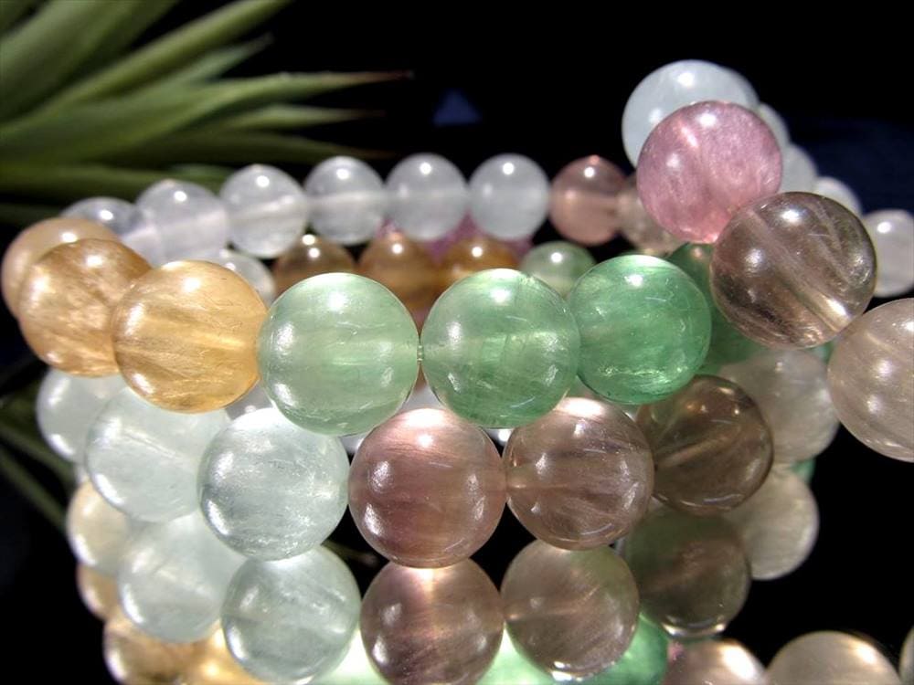 MIX フローライト 蛍石 ブレスレット 天才の石