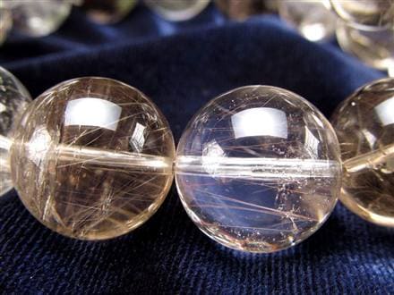 スモーキークォーツ 煙水晶 MIXルチル ブレスレット 虹入り