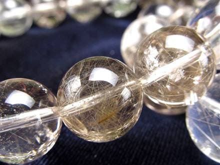 スモーキークォーツ 煙水晶 MIXルチル ブレスレット 虹入り