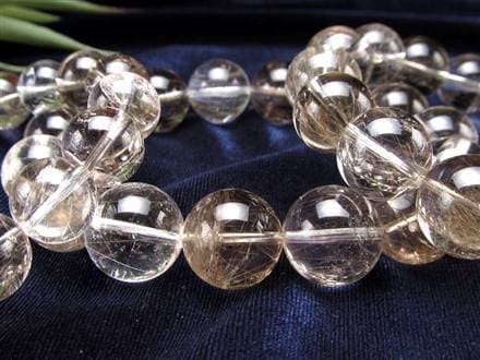 スモーキークォーツ 煙水晶 MIXルチル ブレスレット 虹入り