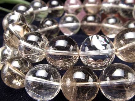 スモーキークォーツ 煙水晶 MIXルチル ブレスレット 虹入り