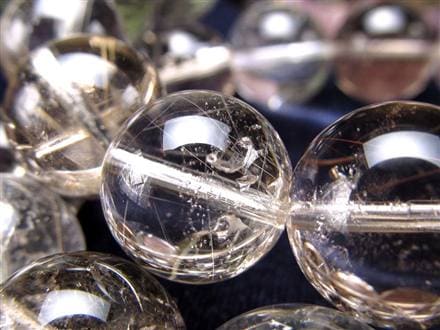 スモーキークォーツ 煙水晶 MIXルチル ブレスレット 虹入り