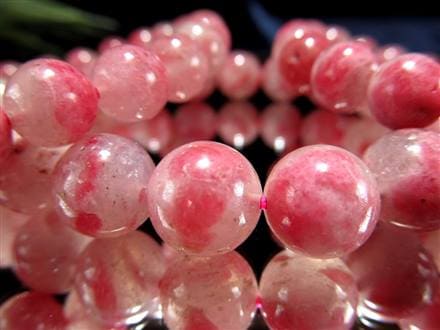 ロードナイトシリカ 薔薇輝石 ブレスレット 水晶 ロードナイト