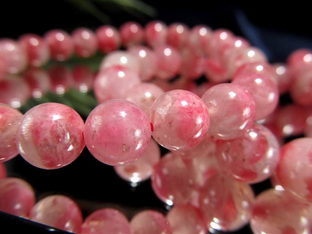 ロードナイトシリカ 薔薇輝石 ブレスレット 水晶 ロードナイト