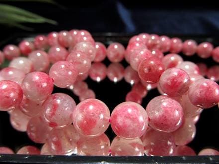ロードナイトシリカ 薔薇輝石 ブレスレット 水晶 ロードナイト