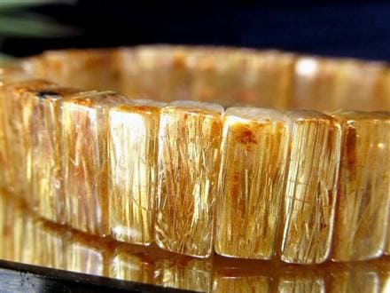 ルチルクォーツ バングル ブレスレット ゴールド タイチン