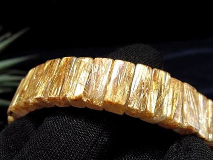 ルチルクォーツ バングル ブレスレット ゴールド タイチン