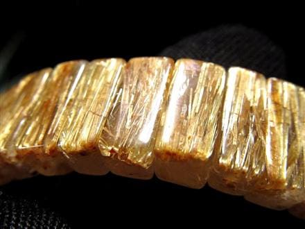 ルチルクォーツ バングル ブレスレット ゴールド タイチン