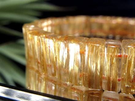 ルチルクォーツ バングル ブレスレット ゴールド タイチン