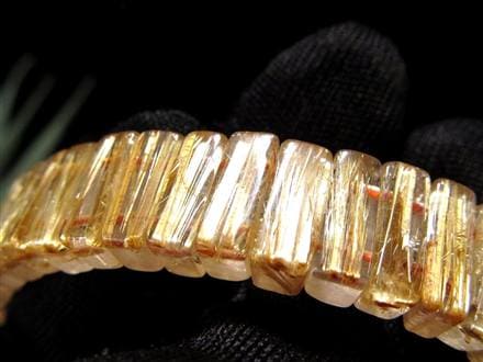 ルチルクォーツ バングル ブレスレット ゴールド タイチン