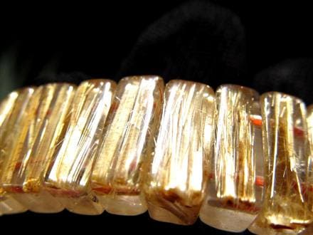 ルチルクォーツ バングル ブレスレット ゴールド タイチン