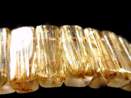 ルチルクォーツ バングル ブレスレット ゴールド タイチン