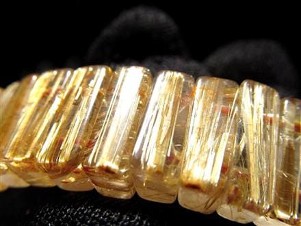 ルチルクォーツ バングル ブレスレット ゴールド タイチン