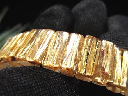 ルチルクォーツ バングル ブレスレット ゴールド タイチン