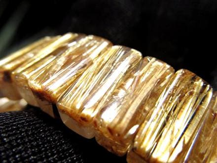 ルチルクォーツ バングル ブレスレット ゴールド タイチン